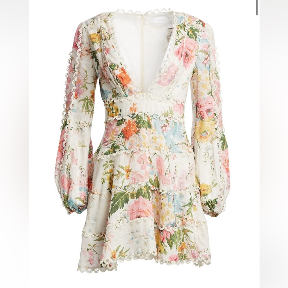 Zimmermann Heathers Flounce Floral Dress